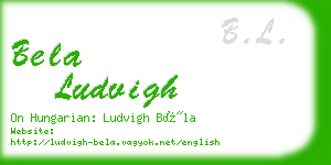 bela ludvigh business card